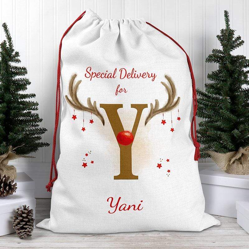 Alphabet Initial Santa Sack
